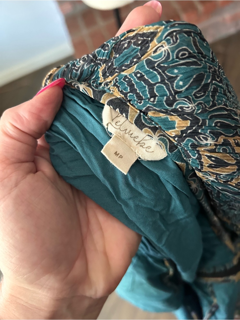 Anthropologie Let Me Be Babydoll Mini Dress in Blue Sz MP PETITE - Picture 8 of 8